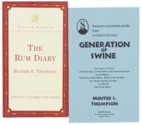 The Rum Diary [with] Generation of Swine - Advance Uncorrected Proofs