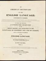 An American Dictionary of the English Language... To Which are Prefixed, an Introductory Dissertation on the Origin, History and Connection of the Languages of Western Asia and of Europe, and a Concise Grammar of the English Language