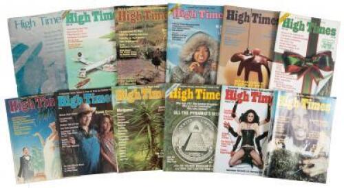 Forty-six issues of High Times - including number 1