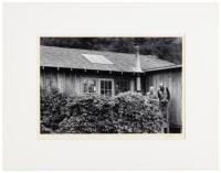 Ansel Adams and Edward Weston at Weston's home, Wildcat Creek, Carmel, 1952