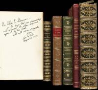 Six finely bound volumes, including one inscribed by the author