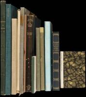Twelve volumes of books on books or fine press titles