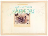 Original poster layout lettered and signed by Salvador Dali