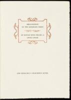 Bibliography of The Grabhorn Press: 1915-1940