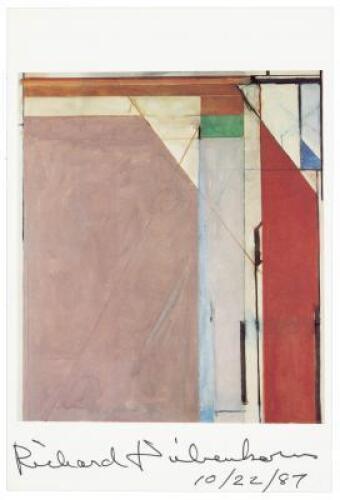 Postcard signed by Richard Diebenkorn