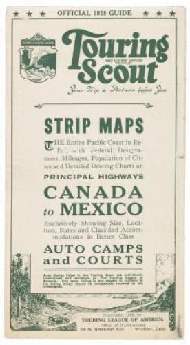 Touring Scout. Strip Maps... Principal Highways Canada to Mexico.