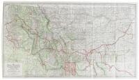 Map of Rocky Mountain Vacation Regions: Montana, Idaho and Northern Wyoming.