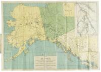 Map of Alaska, Northwest Territories and British Columbia showing all the Recent Gold Discoveries also Proposed Transportation Lines from Seattle and Puget Sound compiled from the latest official sources