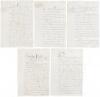 Four manuscript letters from Juan Gutierrez de la Cueva, a Spanish officer active in the frontier regions of Arizona, California and Texas, to Joaqu&iacute;n de Amezqueta, Commander of the Presidio de San Carlos, Sonora