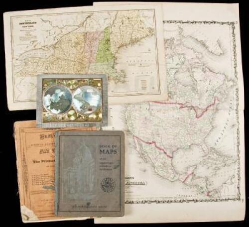 Lot of various 19th century maps of North America or the United States