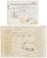 Identification document (Cedula) for a Chinese indentured servant/slave in Cuba