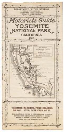 Motorists Guide Yosemite National Park California 1923
