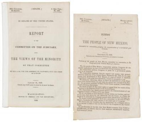 U.S. Senate documents political future of non-slave California and New Mexico territories