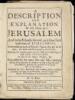 A Description and Explanation of 268. Places in Jerusalem and in the Suburbs Thereof, as it Flourished in the Time of Jesus Christ