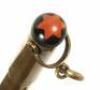No. 0 Rouge et Noir Black Hard Rubber Safety Fountain Pen, 18K Rolled Gold Overlay, Ring and Bail-Top, Rare - 2