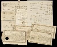Archive of 17 partially printed promissory notes for payment for service in the Connecticut Line of the Continental Army