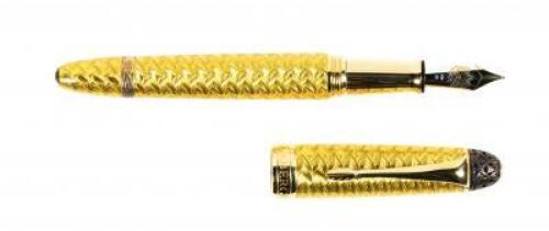 Faberge Golden Enamel and Vermeil Limited Edition Fountain Pen