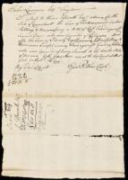 Autograph Document Signed by George Pitkin, and endorsed by Oliver Ellsworth