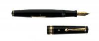 Black Fountain Pen, Lever-Filler, Peaked Ends