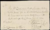 Autograph Document Signed by Oliver Ellsworth & others, being a payment order to the Connecticut Treasury for military supplies