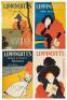 Seven William Carqueville color lithograph posters for Lippincott Magazine