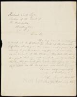 Autograph letter signed regarding sale of stock in the Mexican Republic