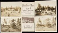 Four original photographs of homes in Applegate and a brochure for real estate in Placer County