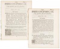 Articles on the Barometer, Baroscope, and other matters by Robert Boyle, in two issues of Philosophical Transactions