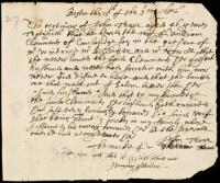 Deposition of John Thorne regarding an adulterous affair in Massachusetts, 1656