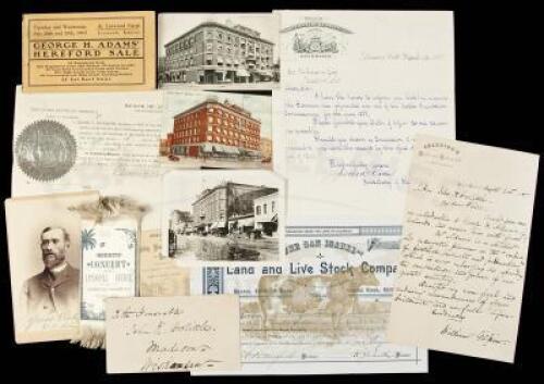 Small archive of material relating to Colorado cattleman George Henry Adams