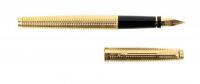 Parker 75 Fountain Pen, Gold-Plated Diamant Pattern, Italic Nib