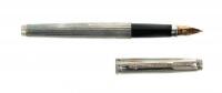 Parker 75 Godron Silver Fountain Pen, Oblique nib