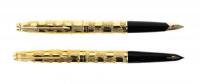 Parker 61: Lot of Two "Cumulus" Fountain Pens, Gold-Plated, Cloud Series