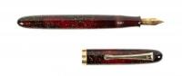 Lacquer Fountain Pen, Decorated with Radek-Like Colored Fragments