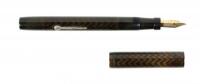 Chased Black Hard Rubber Fountain Pen, Lever-Filler