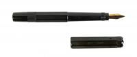 No. 4 Black Hard Rubber Safety Fountain Pen, Octagonal, "STOFFHAAS," Oblique Nib