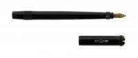 No. 0-M Black Hard Rubber Safety Fountain Pen, Near-Perfect