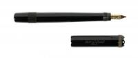 No. 4M Black Hard Rubber Safety Fountain Pen, Outstanding Condition
