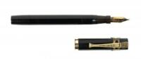 No. 2 Black Hard Rubber Fountain Pen, Eyedropper-Filler, Unusual Acquisition Clip
