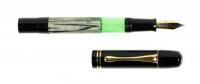 No. 100 Fountain Pen, Grey-Green Striated Celluloid