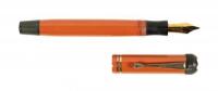 No. 30 Masterpiece Large Coral Red Push-Knob Filler Fountain Pen, Simplo Imprint, BB Nib