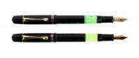Lot of Two Taylorix No. 6-GP Black Hard Rubber Fountain Pens