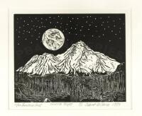 Shasta Night - Linoleum Print