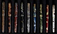 Lot of Nine Celluloid and Resin Fountain Pens