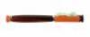 Zitan Precious Wood and Coral Red Ebonite Limited Edition Fountain Pen, Green Jade Clip - 3