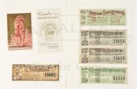 Collection of approximately 105 ephemeral pieces relating to American lotteries, including tickets, broadsides, printed schemes, and more