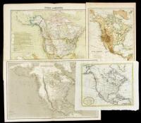 Four maps of North America