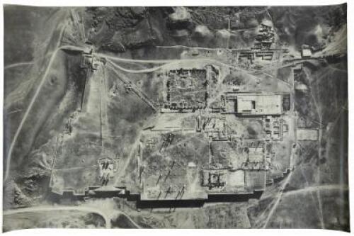 Five large aerial photographs of Iranian archeological sites