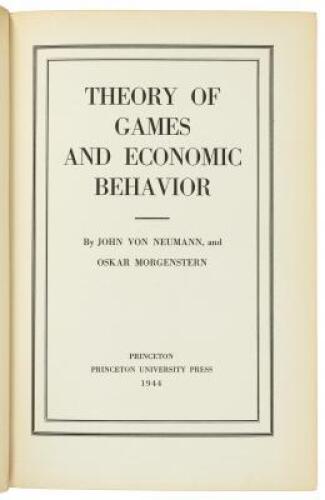 Theory of Games and Economic Behavior