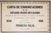 Carta De Comunicaciones De Los Estados Unidos Mexicanos Formada de orden de la Secretaria de Estado y del Despacho de Comunicaciones y Obras Publicas, por el Coronel Bodo von Glumer... Primera Hoja [and] Segunda Hoja - 4